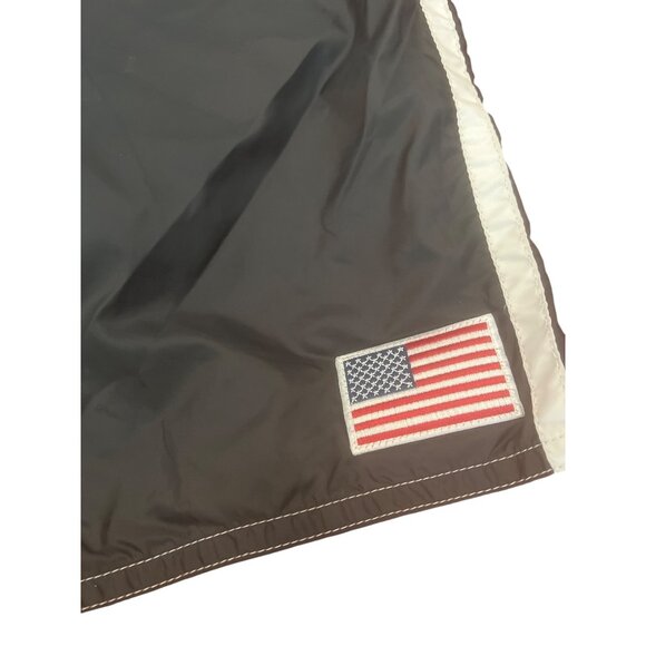 Birdwell Beach Britches Mens Swim Trunks Size 39 Black With USA Flag Patch - Picture 3 of 5